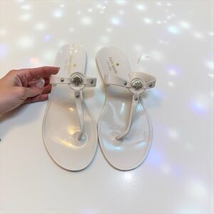 Kate Spade White Jelly Sandals